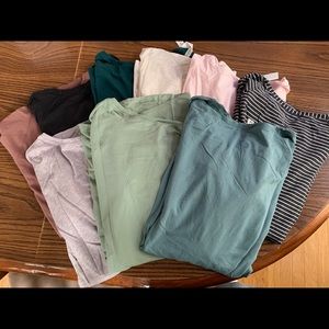 Lululemon Emerald Long Sleeve Tees- Set of 9 EUC